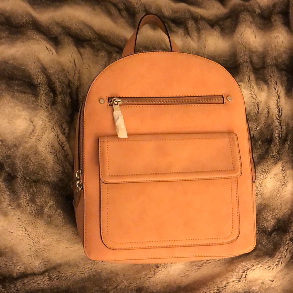 Pink faux suede GAP backpack